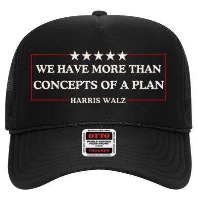 Concepts Of A Plan Harris Walz 2024 Kamala 47 High Crown Mesh Back Trucker Hat