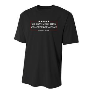 Concepts Of A Plan Harris Walz 2024 Kamala 47 Youth Performance Sprint T-Shirt