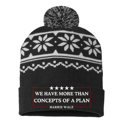 Concepts Of A Plan Harris Walz 2024 Kamala 47 USA-Made Snowflake Beanie