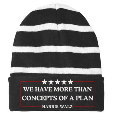 Concepts Of A Plan Harris Walz 2024 Kamala 47 Striped Beanie with Solid Band