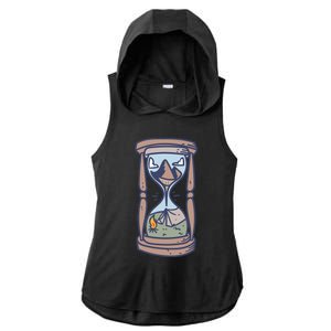 Camping Outdoor Adventure | Night Campfire Ladies PosiCharge Tri-Blend Wicking Draft Hoodie Tank