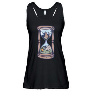 Camping Outdoor Adventure | Night Campfire Ladies Essential Flowy Tank