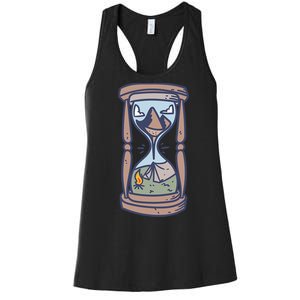 Camping Outdoor Adventure | Night Campfire Women's Racerback Tank