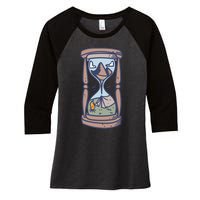 Camping Outdoor Adventure | Night Campfire Women's Tri-Blend 3/4-Sleeve Raglan Shirt