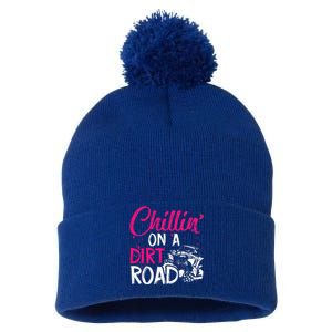 Chillin On A Dirt Road Side By Side Utv Pom Pom 12in Knit Beanie