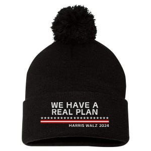 Concepts Of A Plan Harris Walz 2024 Kamala 47 Pom Pom 12in Knit Beanie