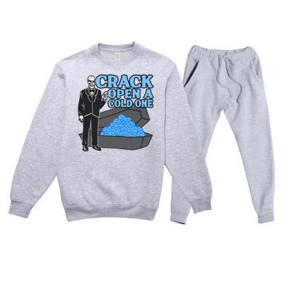 Crack Open A Cold One Premium Crewneck Sweatsuit Set