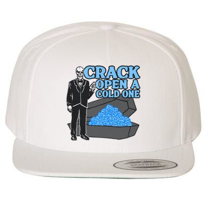 Crack Open A Cold One Wool Snapback Cap