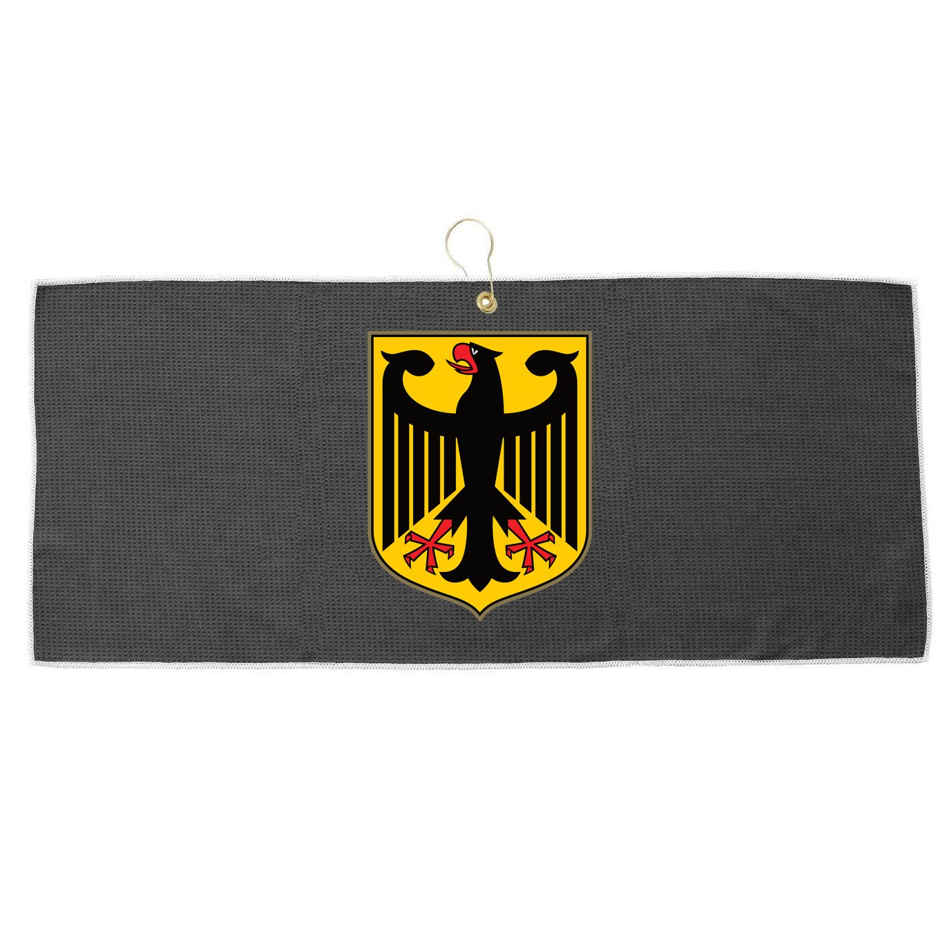 Coat Of Arms Of Germany | German Eagle Large Microfiber Waffle Golf Towel