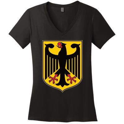 Coat Of Arms Of Germany | German Eagle Women's V-Neck T-Shirt