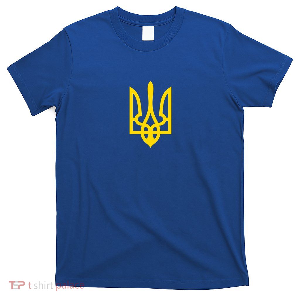 Coat Of Arms Of Ukraine Emblem Small Chest Print T-Shirt