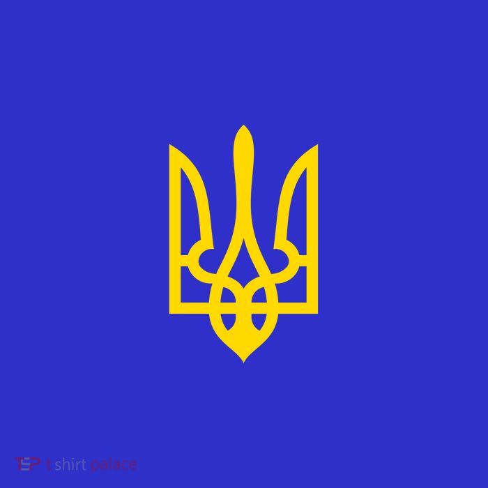 Coat Of Arms Of Ukraine Emblem Small Chest Print Kids T-Shirt