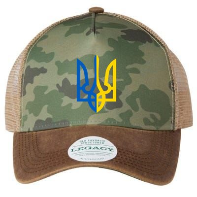 Coat Of Arms Of Ukraine Emblem Chest Print Legacy Tie Dye Trucker Hat