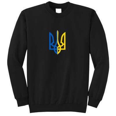 Coat Of Arms Of Ukraine Emblem Chest Print Sweatshirt
