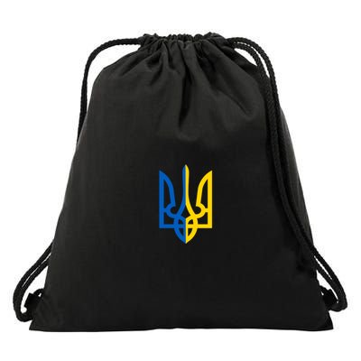 Coat Of Arms Of Ukraine Emblem Chest Print Drawstring Bag