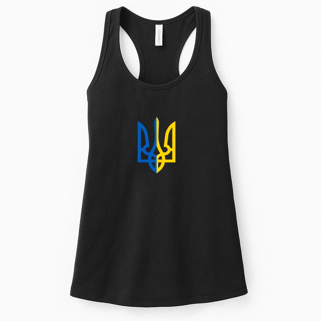 Coat Of Arms Of Ukraine Emblem Chest Print Womens Tank Top