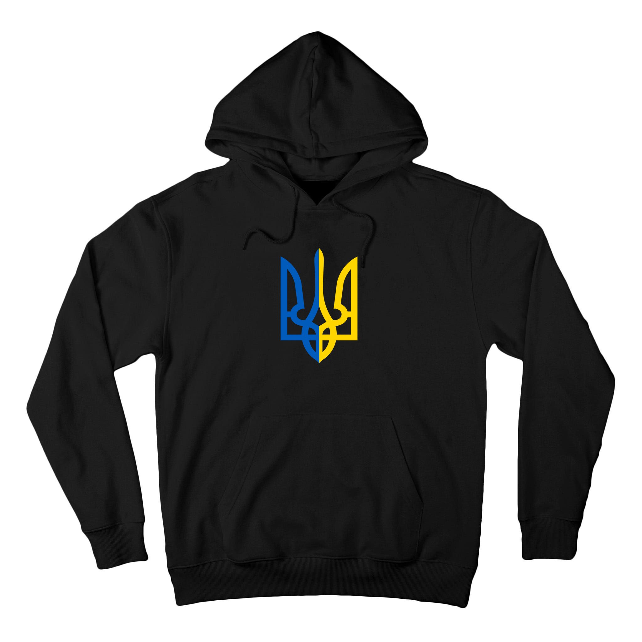 Coat Of Arms Of Ukraine Emblem Chest Print Tall Hoodie