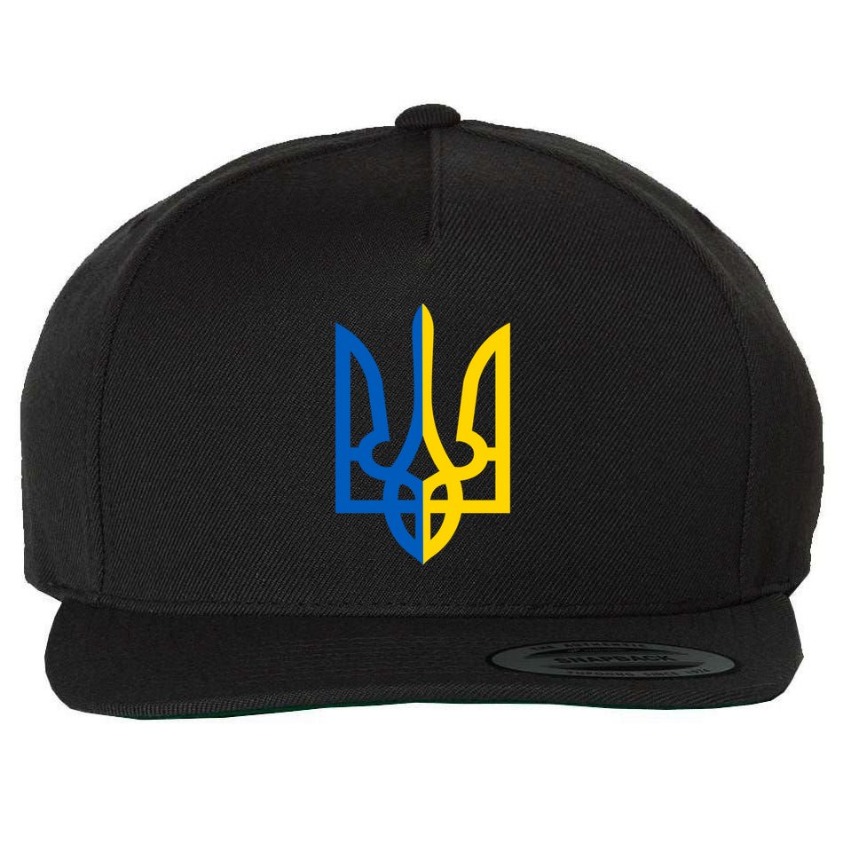 Coat Of Arms Of Ukraine Emblem Chest Print Wool Snapback Cap