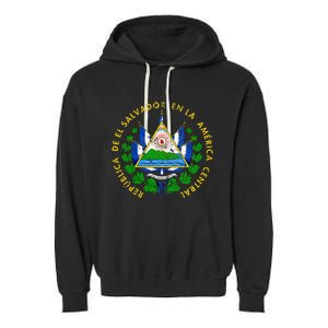 Coat Of Arms Of El Salvador Salvadoran Garment-Dyed Fleece Hoodie