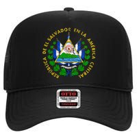 Coat Of Arms Of El Salvador Salvadoran High Crown Mesh Back Trucker Hat