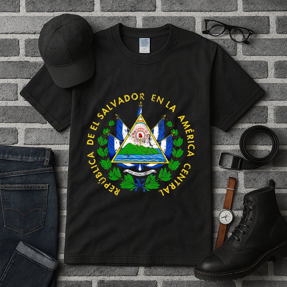 Coat Of Arms Of El Salvador Salvadoran Tall T-Shirt