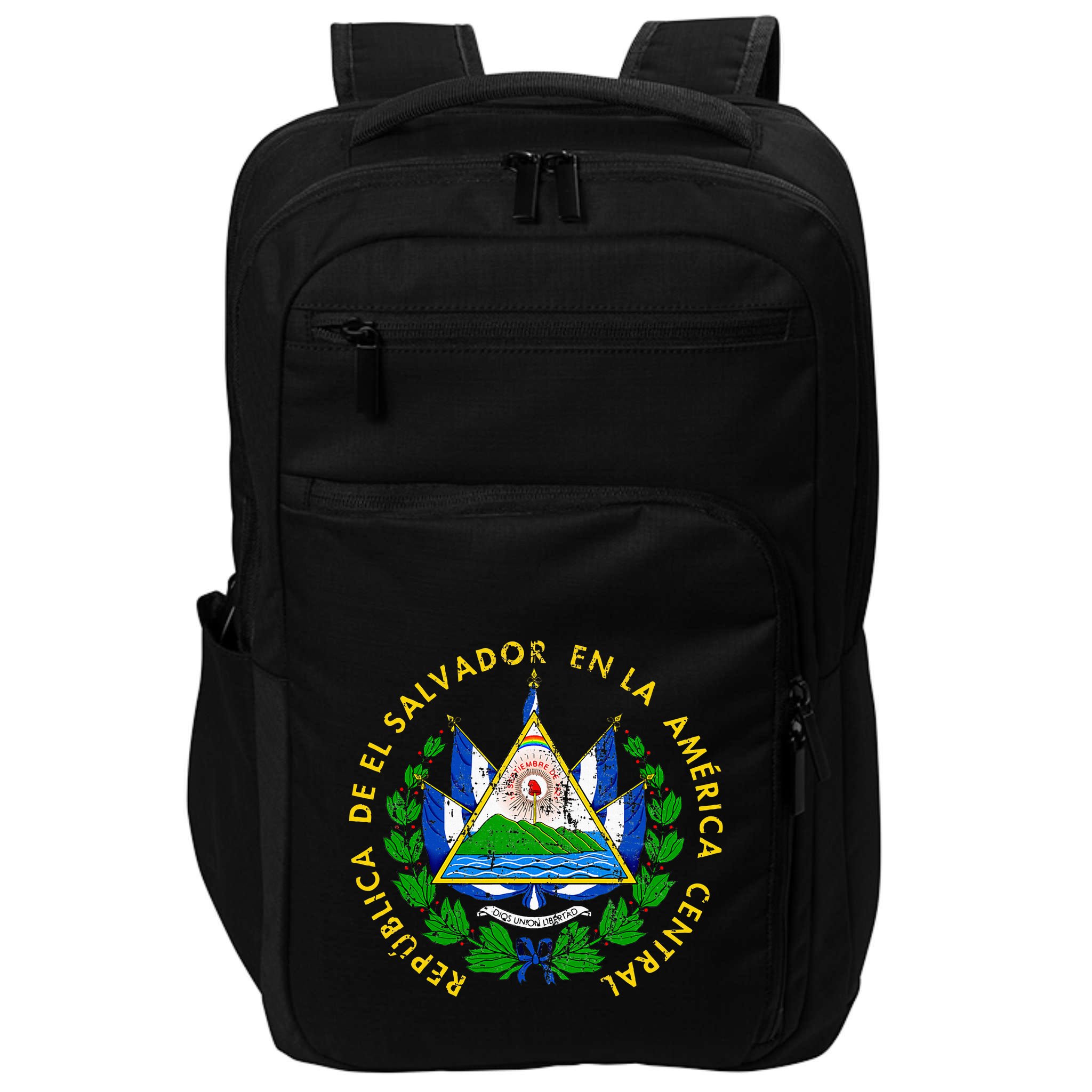 Coat Of Arms Of El Salvador Salvadoran Impact Tech Backpack
