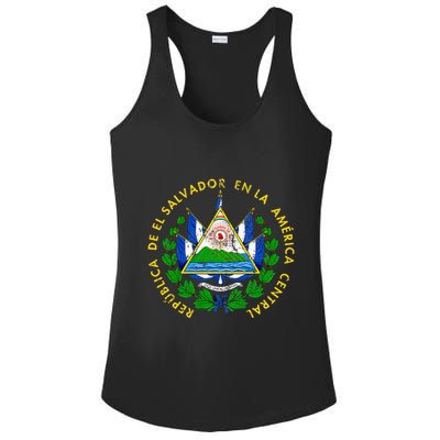 Coat Of Arms Of El Salvador Salvadoran Ladies PosiCharge Competitor Racerback Tank