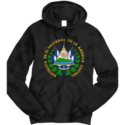 Coat Of Arms Of El Salvador Salvadoran Tie Dye Hoodie