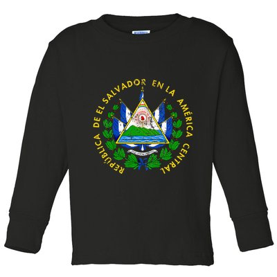 Coat Of Arms Of El Salvador Salvadoran Toddler Long Sleeve Shirt