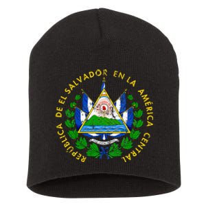 Coat Of Arms Of El Salvador Salvadoran Short Acrylic Beanie