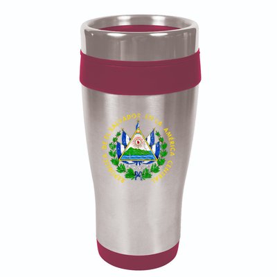 Coat Of Arms Of El Salvador Salvadoran 16oz Travel Tumbler