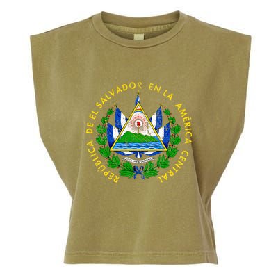 Coat Of Arms Of El Salvador Salvadoran Garment-Dyed Women's Muscle Tee