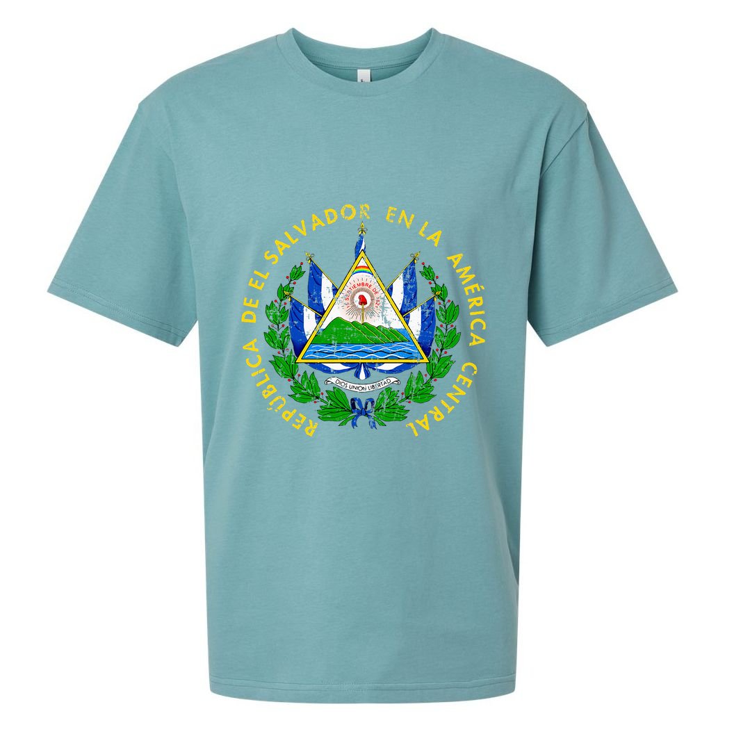Coat Of Arms Of El Salvador Salvadoran Sueded Cloud Jersey T-Shirt
