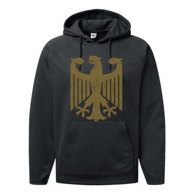 Coat Of Arms Germany | German Eagle Gold Souvenir Performance Fleece Hoodie