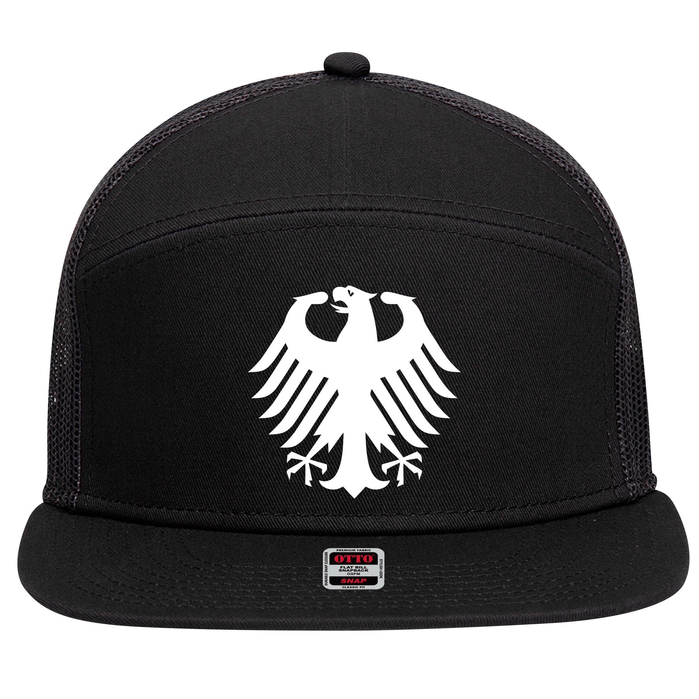 Coat Of Arms Of Germany | German Eagle 7 Panel Mesh Trucker Snapback Hat