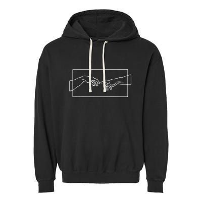Creation Of Adam Hands Garment-Dyed Fleece Hoodie