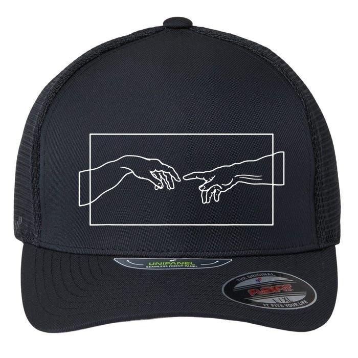 Creation Of Adam Hands Flexfit Unipanel Trucker Cap