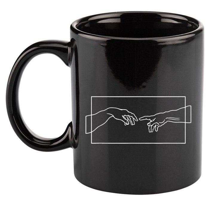 Creation Of Adam Hands 11oz C Handle Ceramic Mug