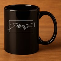 Creation Of Adam Hands 11oz C Handle Ceramic Mug