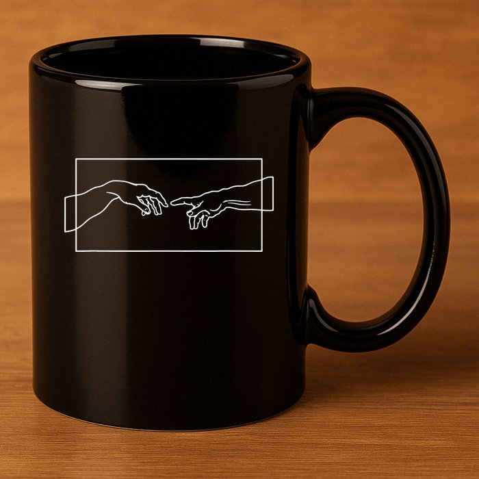 Creation Of Adam Hands 11oz C Handle Ceramic Mug