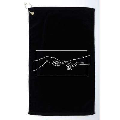 Creation Of Adam Hands Golf Towel