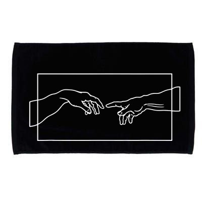 Creation Of Adam Hands Microfiber Hand Towel