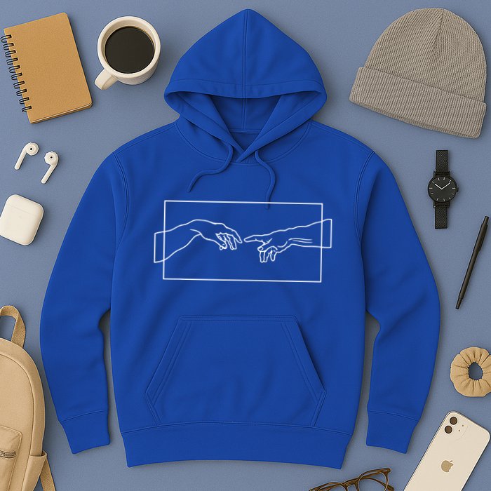 Creation Of Adam Hands Hoodie