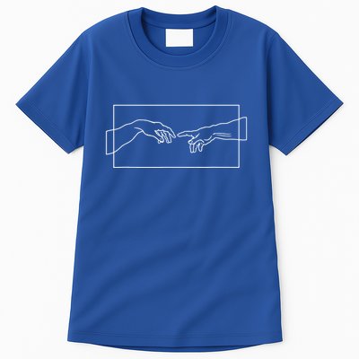 Creation Of Adam Hands Tall T-Shirt