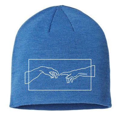 Creation Of Adam Hands Sustainable Beanie