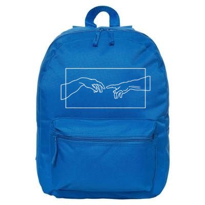 Creation Of Adam Hands 16 in Basic Backpack