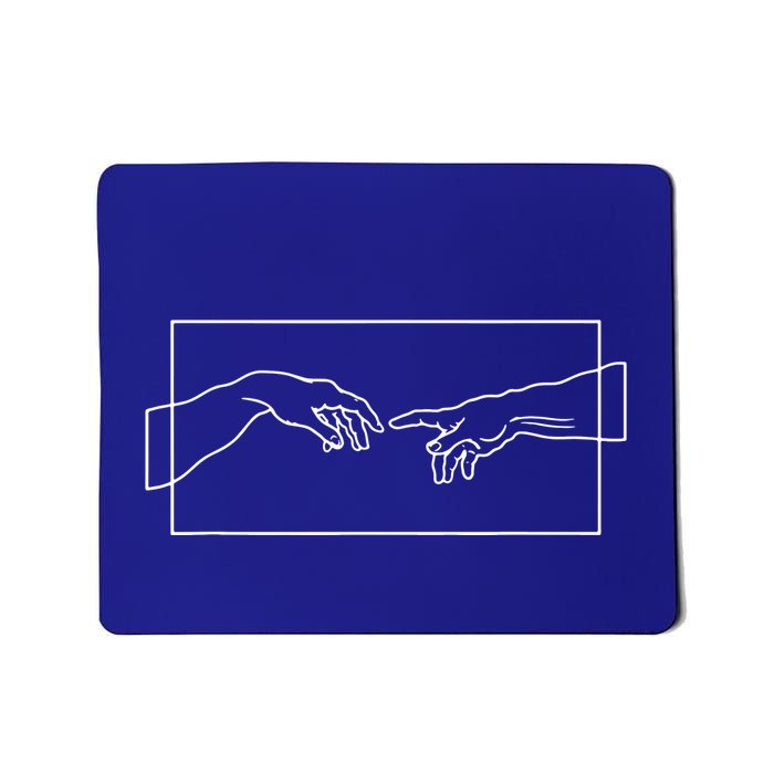 Creation Of Adam Hands Mousepad