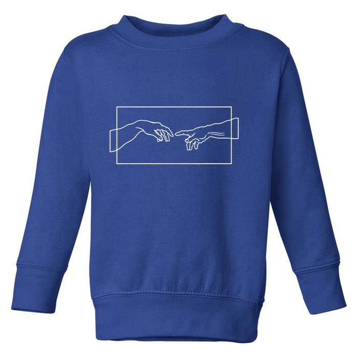 Creation Of Adam Hands Toddler Sweatshirt