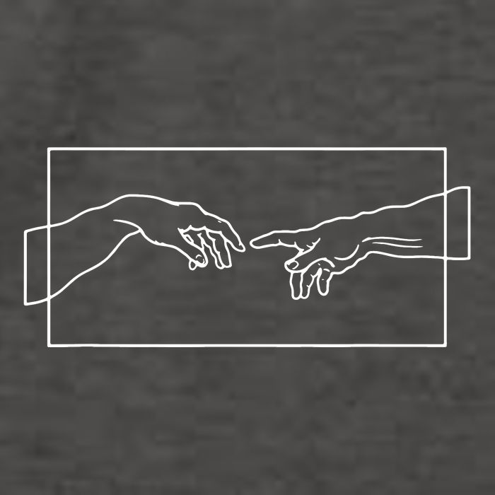 Creation Of Adam Hands Vector Backpack