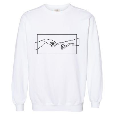 Creation Of Adam Hands Garment-Dyed Sweatshirt